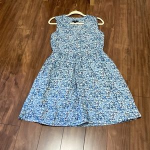 Summer flowered mini dress with pockets